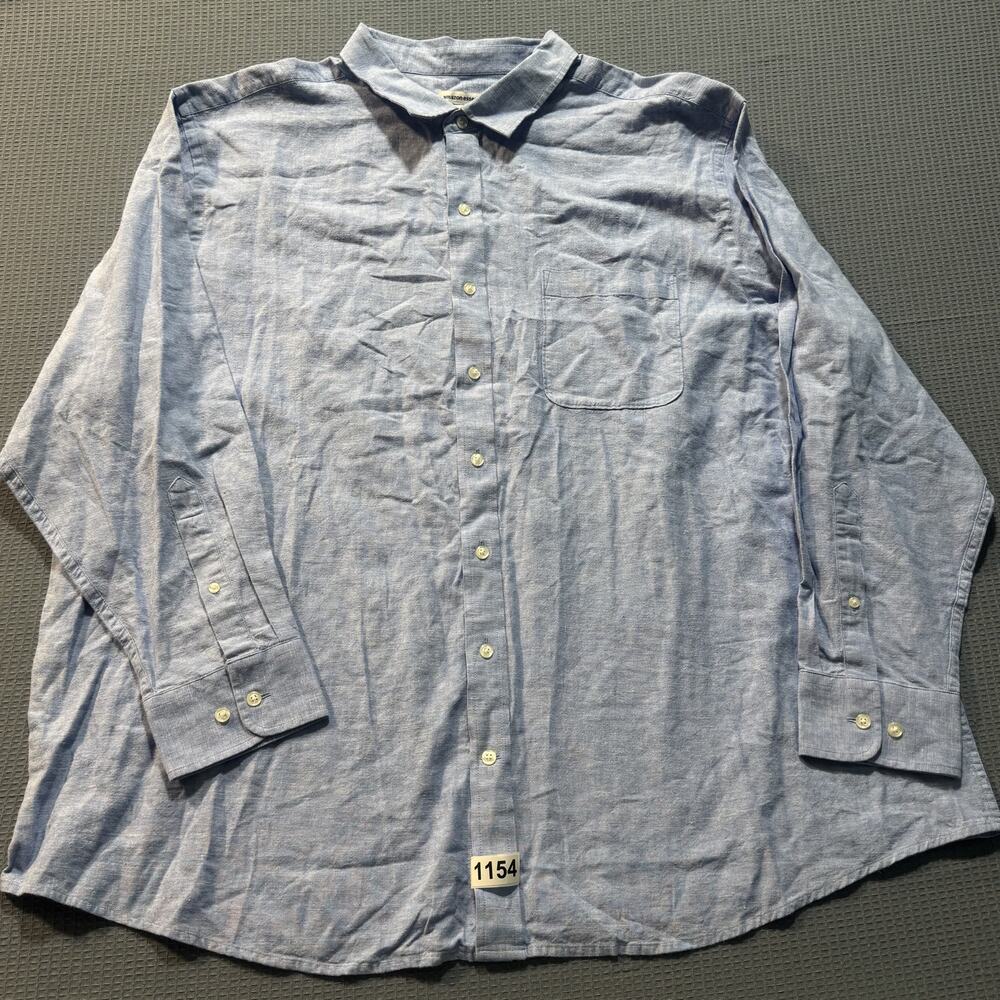 Amazon Essentials Men Shirt Blue Sz 2XL Pre-Owned Excellent